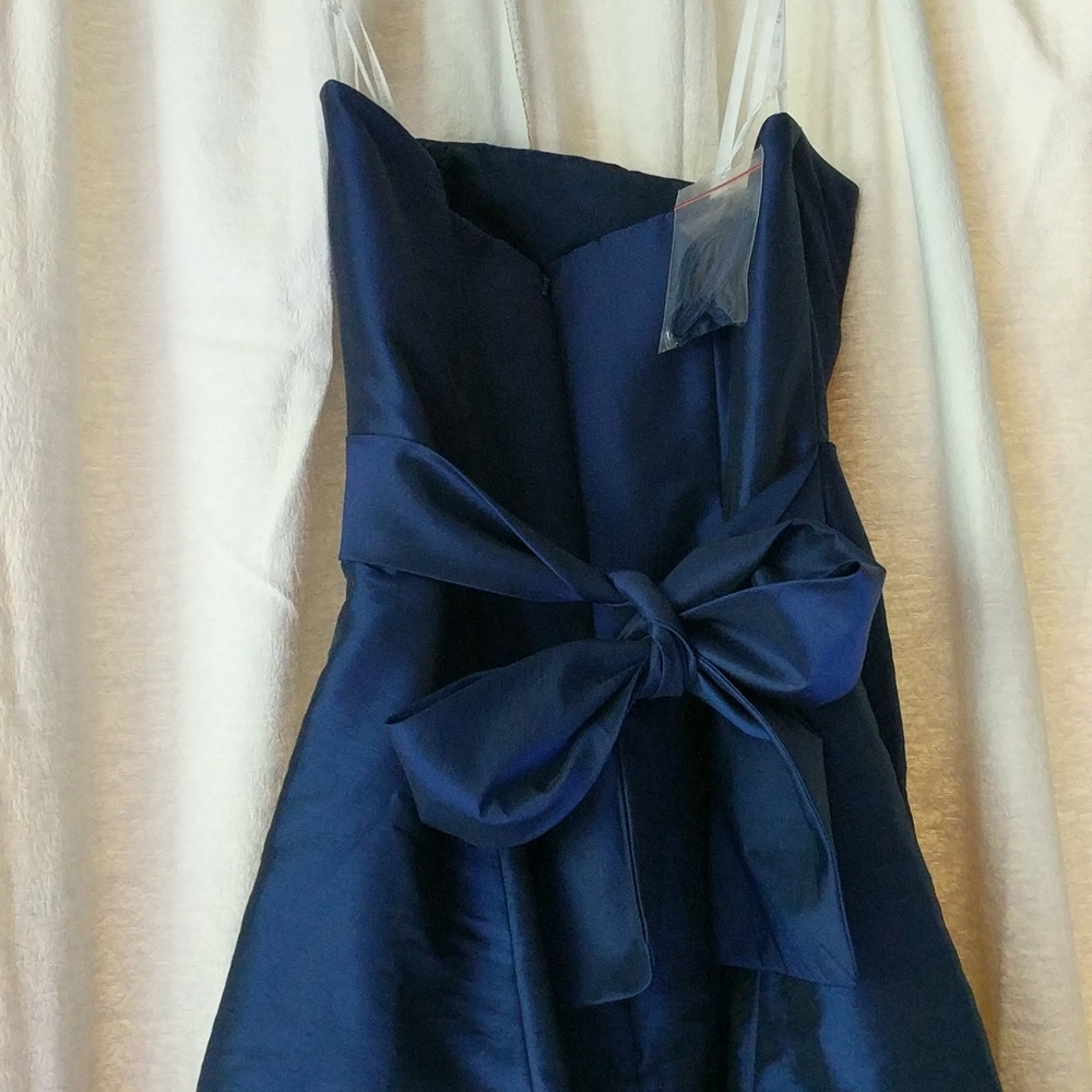 B2 Prom Homecoming Wedding Evening Strapless Dress Midnight Royal Blue Sz6 NWOT - Picture 3 of 12